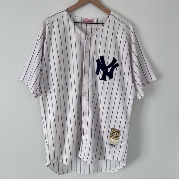 Mitchell & Ness Other - Vintage 90s New York Yankees Baseball Jersey Pinstripe Blue White Men’s 52 (XL)